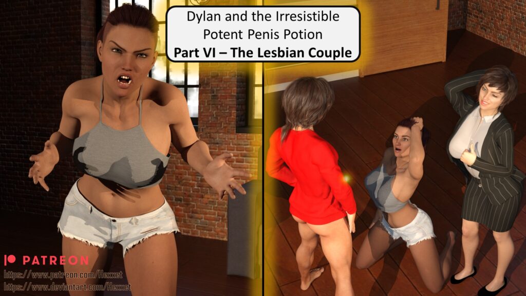 Layla, the lesbian, soon falls to her knees when faced with the magical powers of Dylan's enhanced dick.